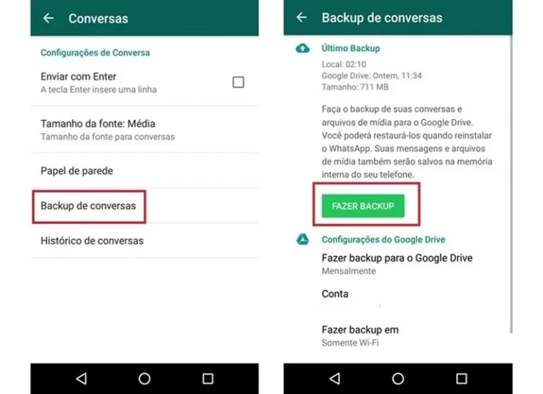 como restaurar conversas do WhatsApp